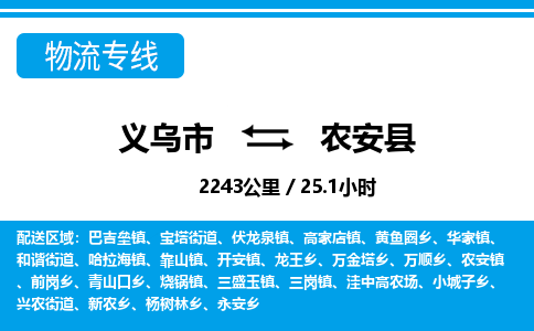 義烏市到農(nóng)安縣物流專(zhuān)線(xiàn)-義烏市至農(nóng)安縣貨運(yùn)公司