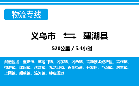 義烏市到建湖縣物流專線-義烏市至建湖縣貨運公司