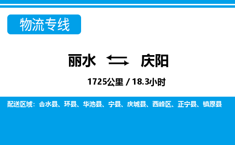 麗水到慶陽物流專線-麗水至慶陽貨運(yùn)公司