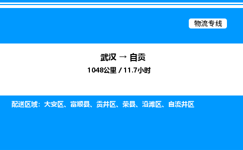 武漢到自貢物流專(zhuān)線-武漢至自貢貨運(yùn)公司