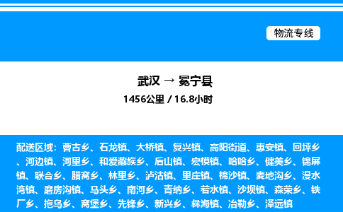 武漢到冕寧縣物流專線-武漢至冕寧縣貨運公司