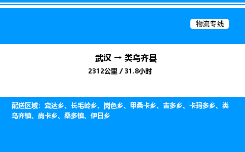 武漢到類烏齊縣物流專線-武漢至類烏齊縣貨運(yùn)公司